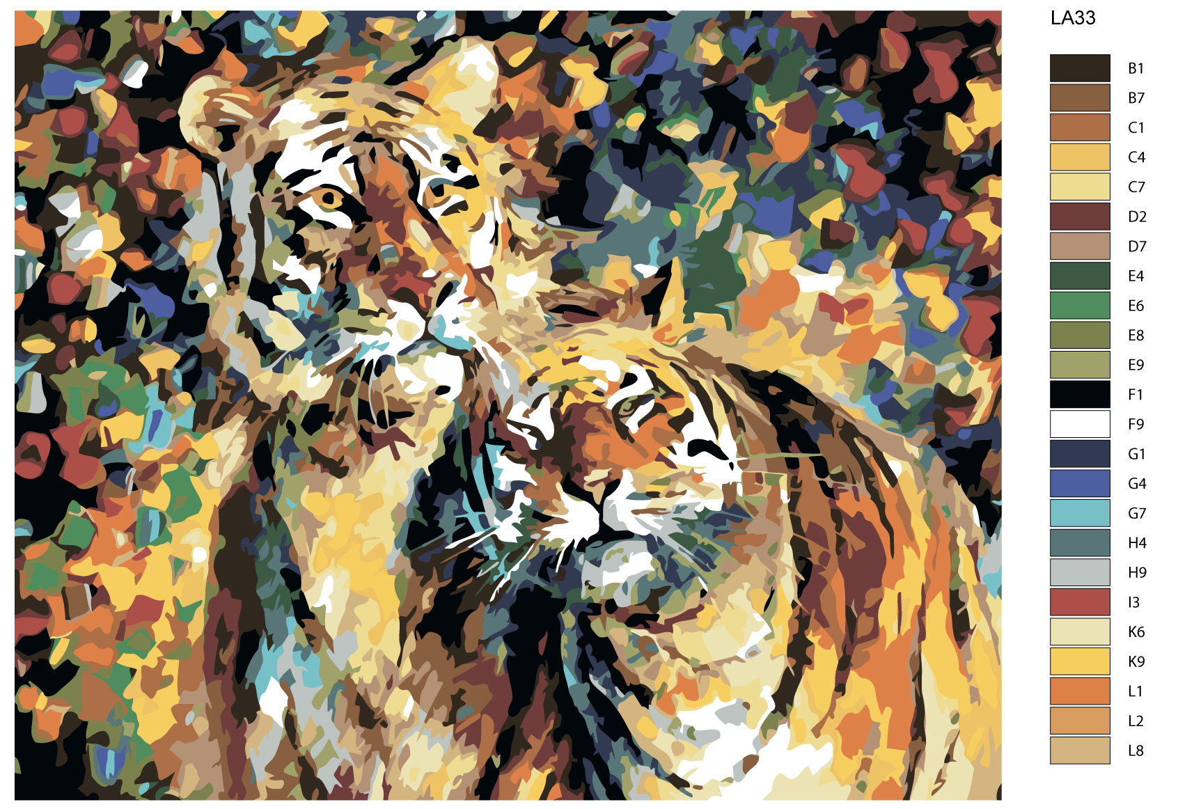 

Картина по номерам, 40 x 50, LA33, LA33