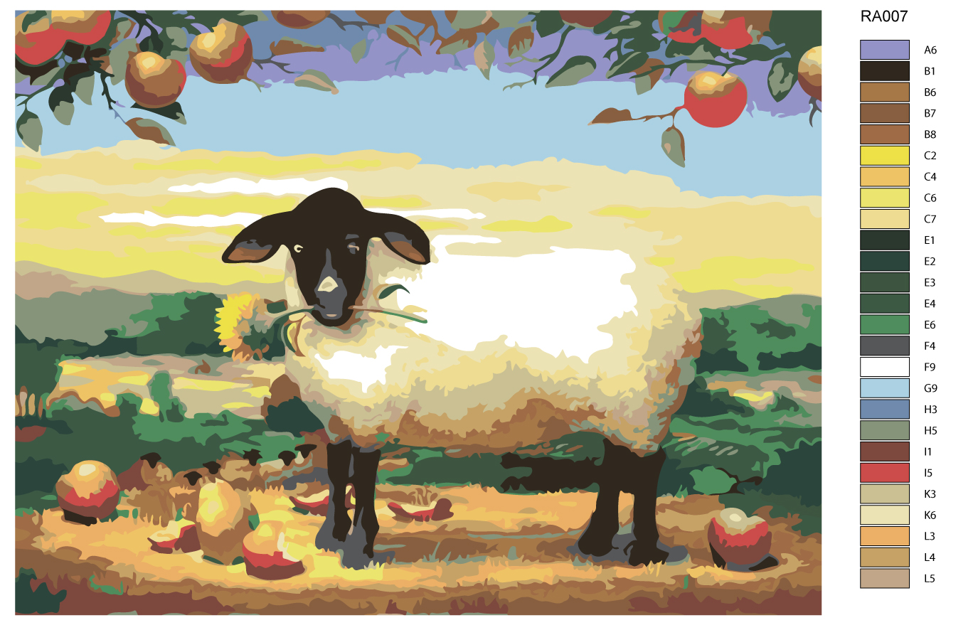 

Картина по номерам, 30 x 40, RA007, RA007