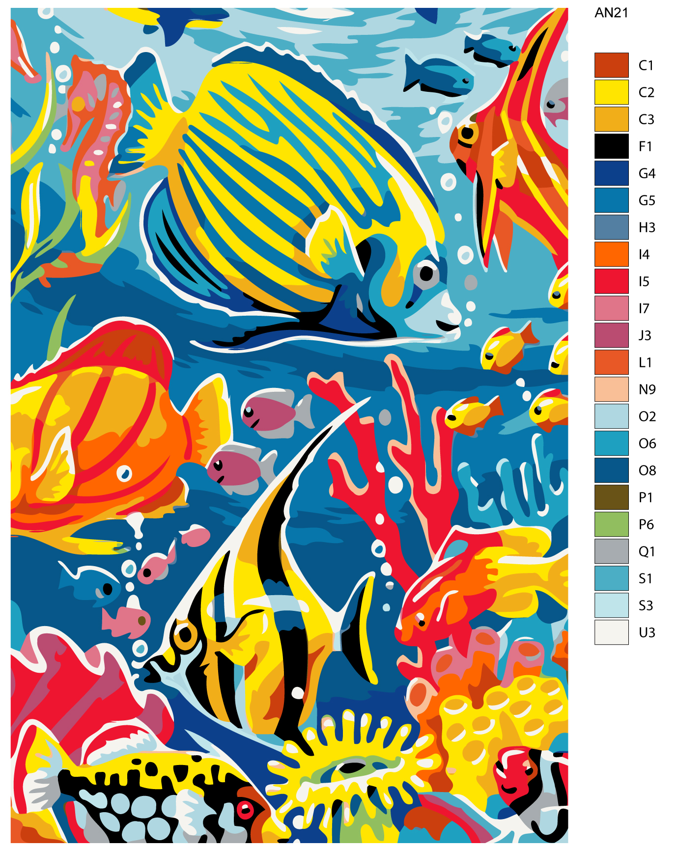 

Картина по номерам, 40 x 60, KRYM-AN21, KRYM-AN21