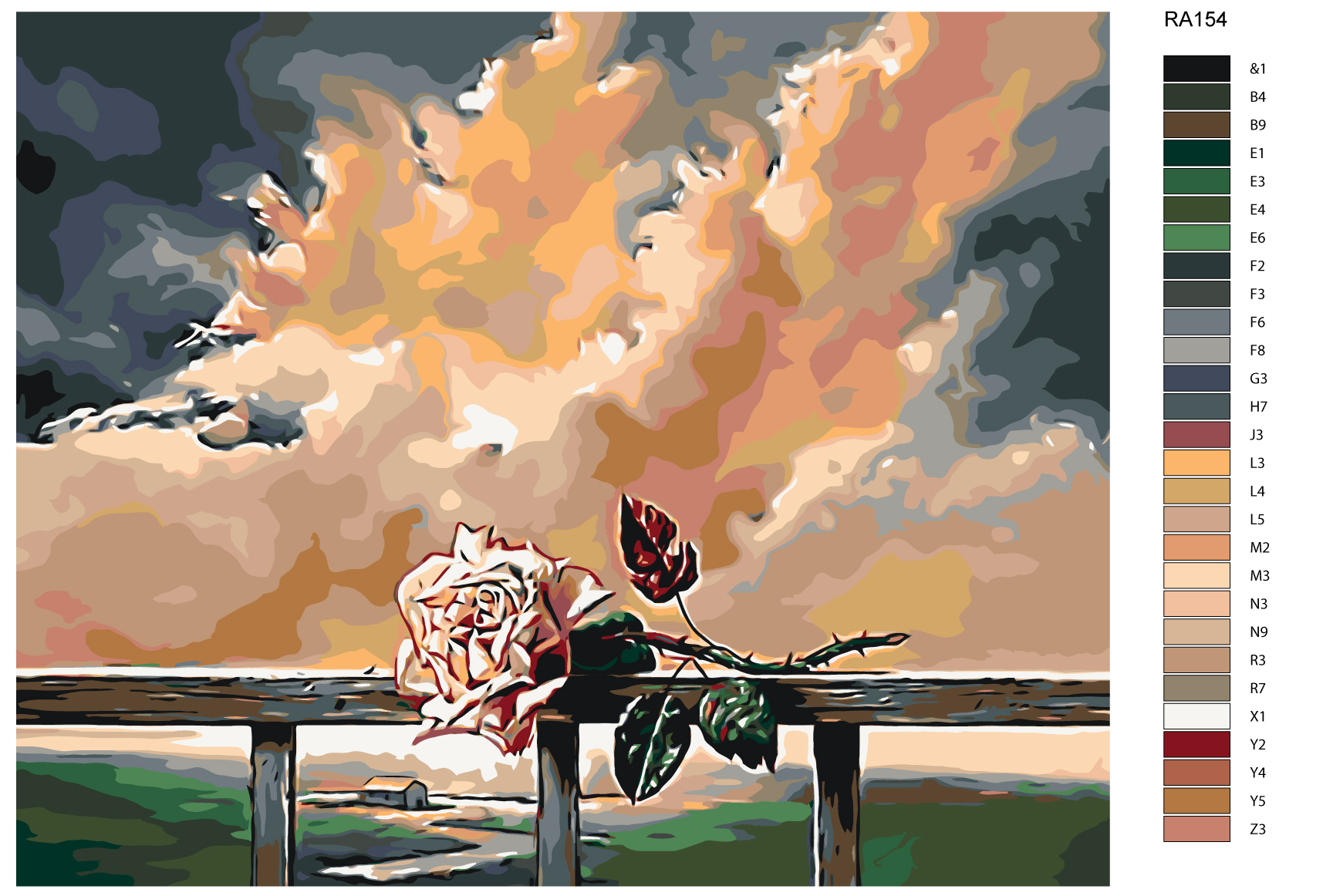 

Картина по номерам, 40 x 50, RA154, RA154