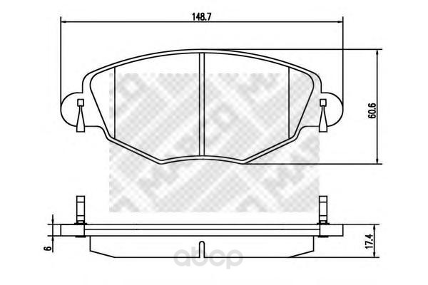 

Тормозные колодки Mapco 6544