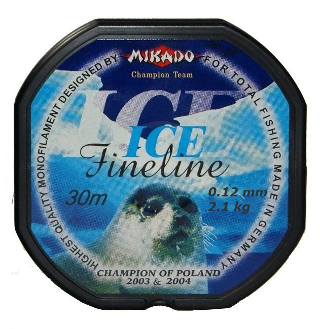 Леска монофильная Mikado FineLine Ice 0,12 мм, 30 м, 2,1 кг, clear
