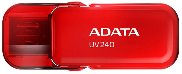 фото Флешка adata uv240 32гб red (auv240-32g-rrd)