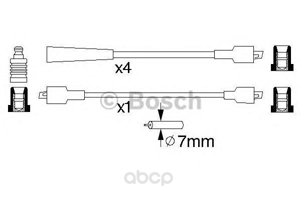 

Комплект высоковольтных проводов BOSCH 0986356741