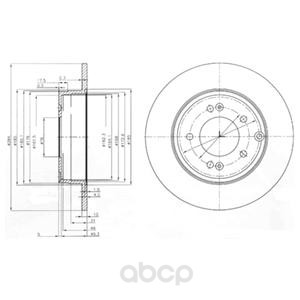 фото Тормозной диск delphi задний для hyundai sonata v 3.3 2005 bg4012