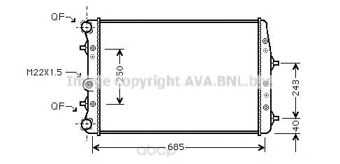 фото Радиатор охлаждения двигателя ava saa2010