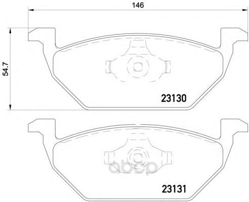 фото Колодки тормозные дисковые передние audi a3, seat cordoba, ibiza iv, v textar 2313001