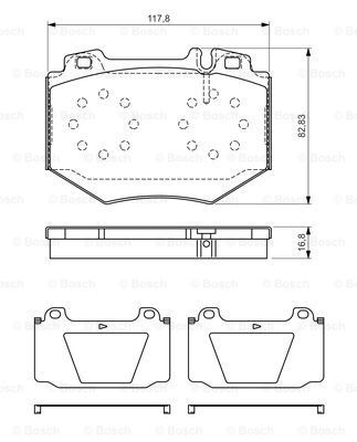 

Тормозные колодки Bosch дисковые 986494352