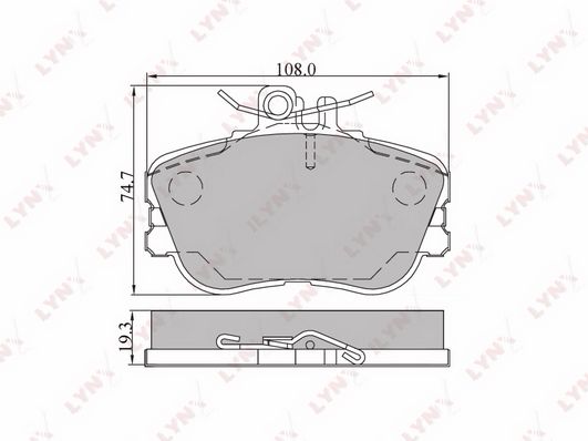 

Тормозные колодки LYNXauto дисковые BD5303