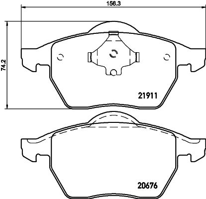 

Тормозные колодки MINTEX дисковые MDB2689