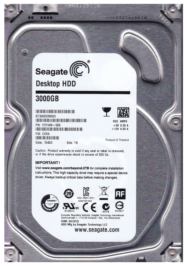 

Жесткий диск Seagate BarraCuda 3ТБ (ST3000DM003), BarraCuda