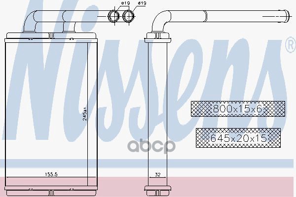 

Радиатор печки Nissens 73676