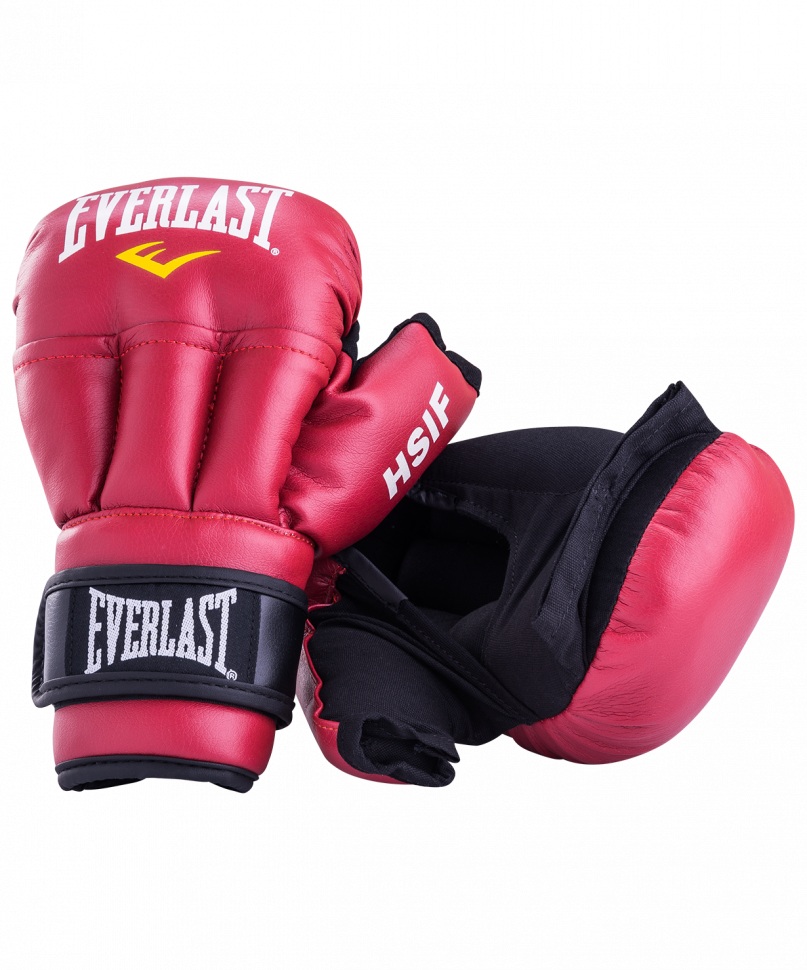 фото Перчатки для рукопашного боя everlast hsif rf3112l, 12oz, l, к/з, красный