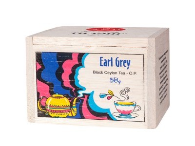 Чай весовой черный Ти Тэнг Earl Grey O.P. в деревянном сундучке 50 г