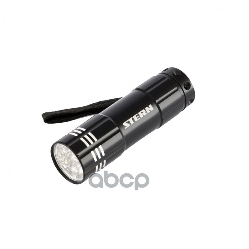 

Фонарь бытовой алюминиевый с гравировкой, чёрный корпус, 9 LED, 3хААА// Stern
