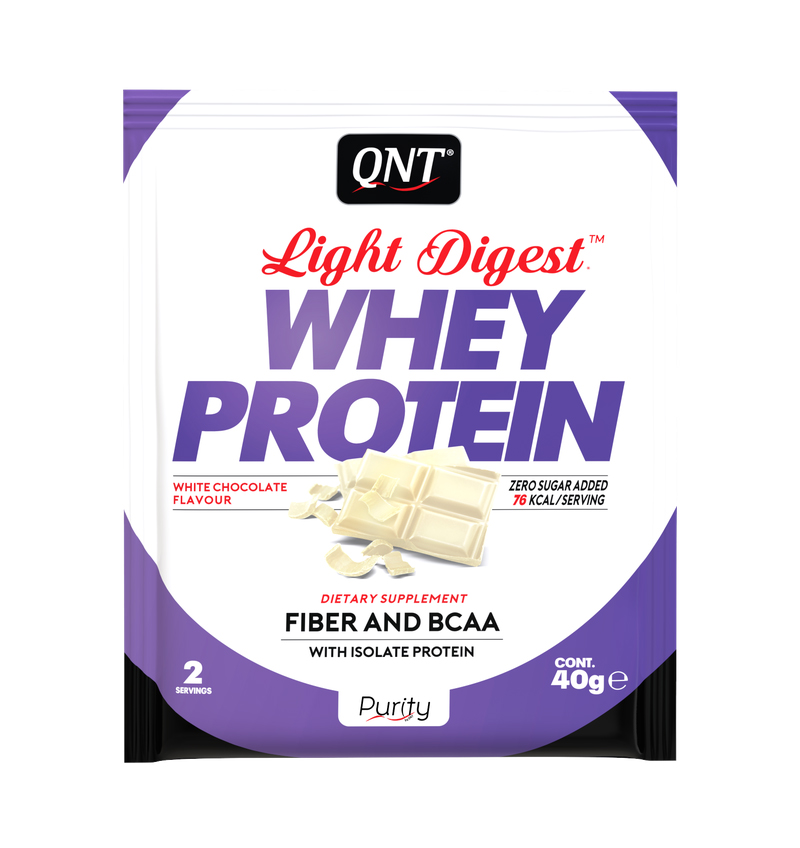 Протеин QNT Whey Protein Light Digest, 40 г, white chocolate