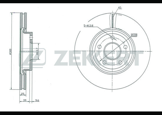 фото Тормозной диск zekkert bs-5006