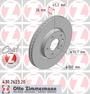 фото Тормозной диск zimmermann 430.2623.20