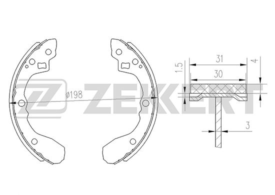 Комплект тормозных колодок ZEKKERT BK-4257