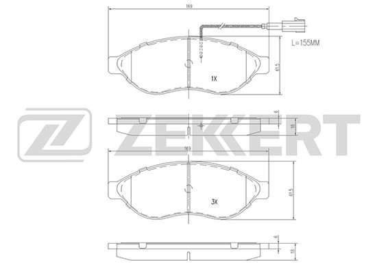 

Тормозные колодки ZEKKERT дисковые BS-1469