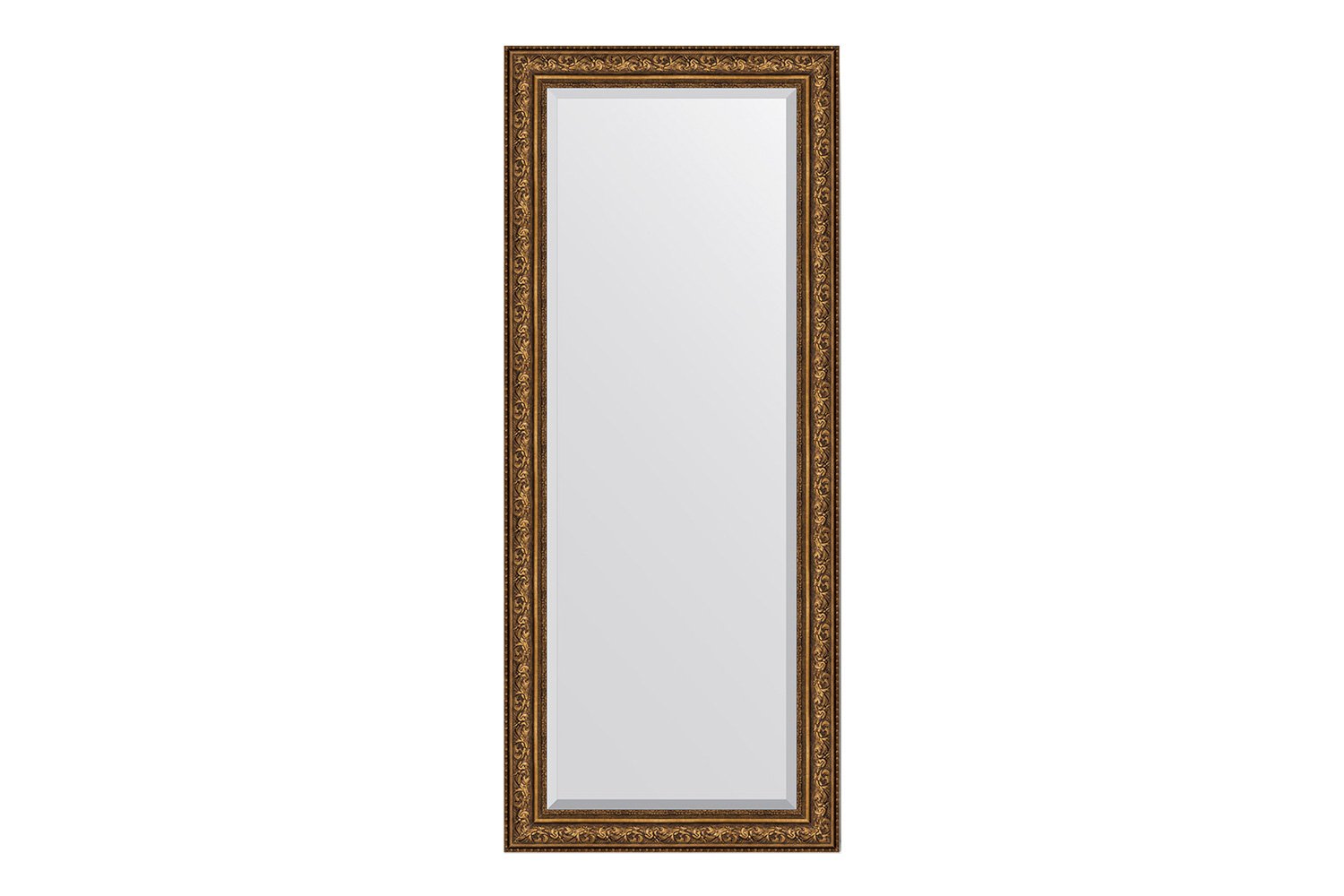 фото Зеркало с фацетом напольное в раме evoform виньетка состаренная бронза 109 мм
