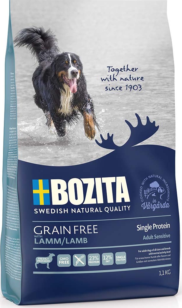 фото Сухой корм для собак bozita grain free, беззерновое, ягненок, 1,1кг