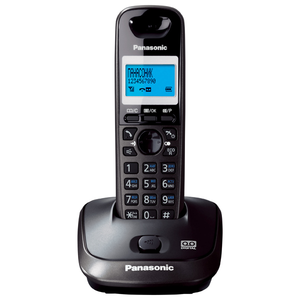 DECT телефон Panasonic KX-TG2521RUT черный, серый