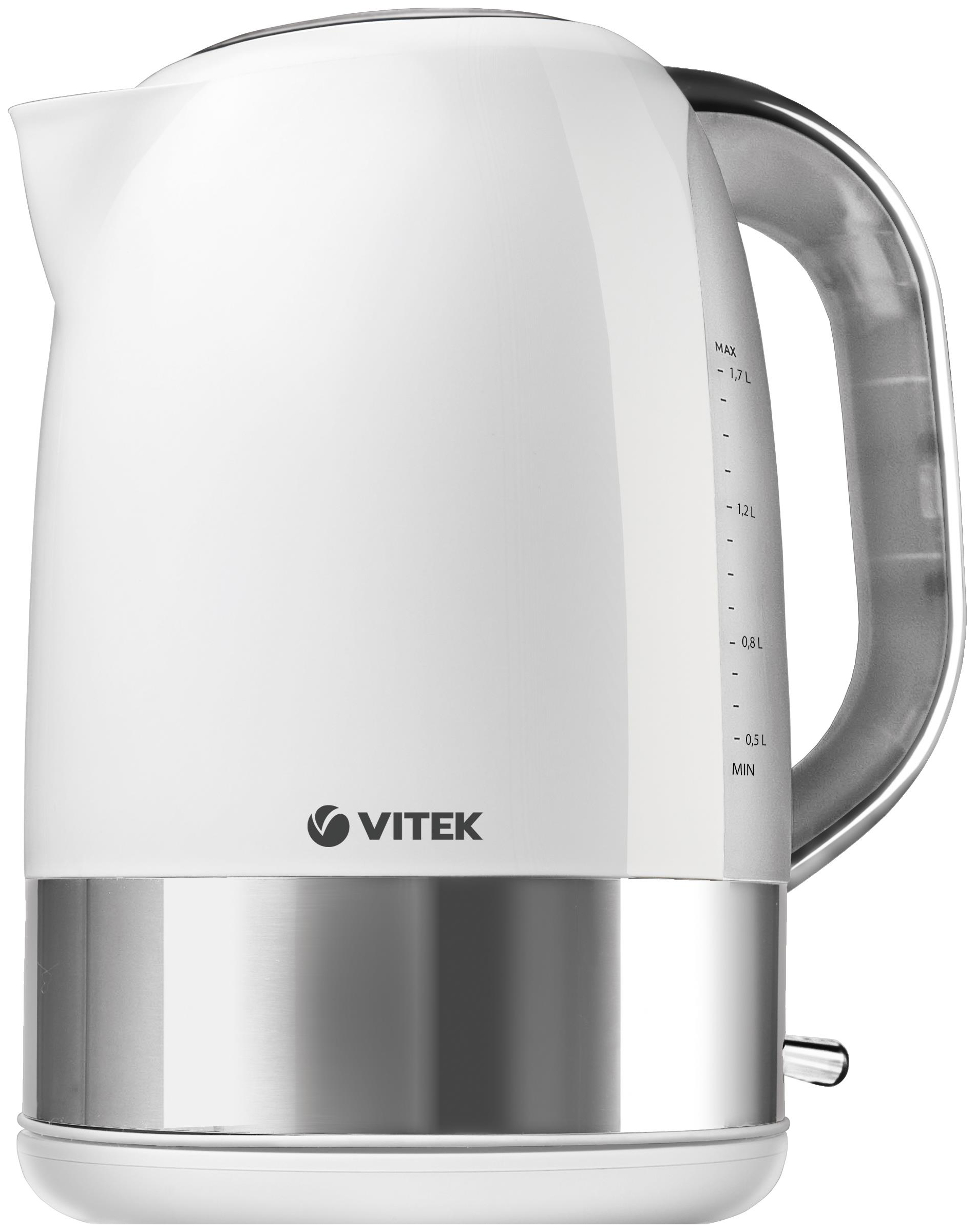 

Чайник электрический VITEK VT-1125 1.7 л White, Silver, Белый;серебристый, VT-1125