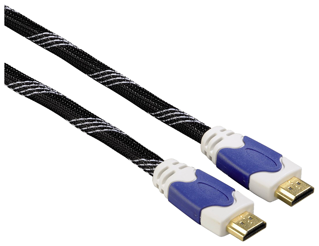 фото Кабель hama hdmi - hdmi, 1,5м white/black (h-11910)