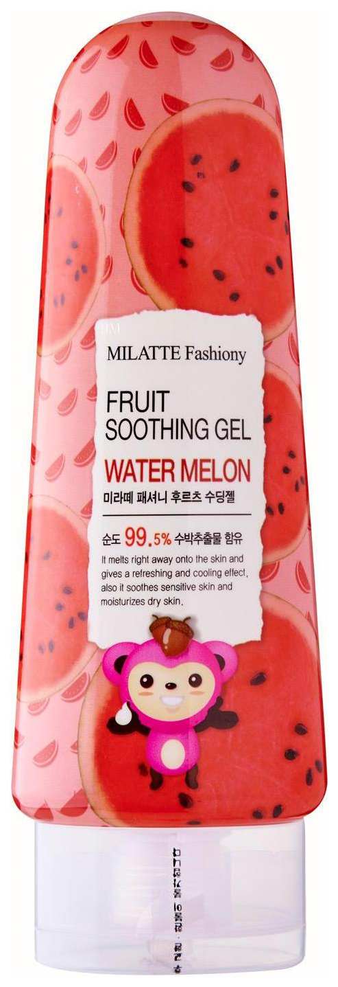 фото Гель для лица milatte fashiony fruit soothing gel water melon 200 мл