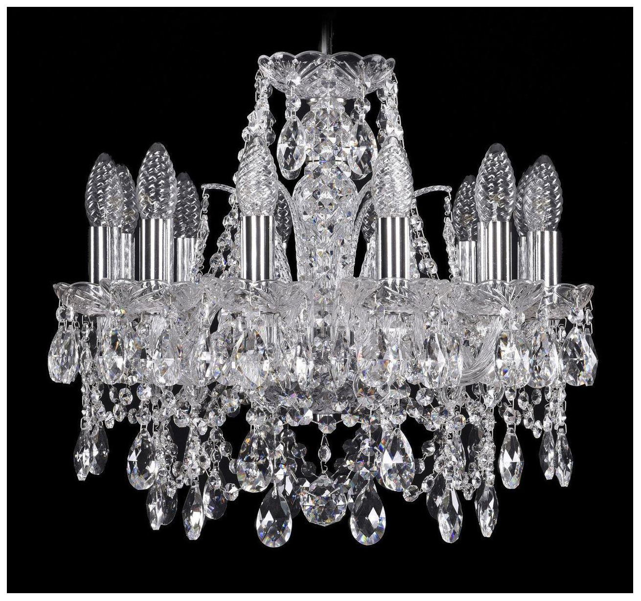 фото Люстра подвесная bohemia ivele crystal 1411/12/141/ni