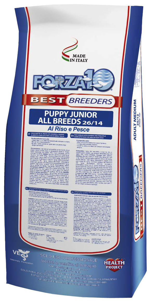 фото Сухой корм для щенков forza10 best breeders puppy junior, рыба, рис, 20кг