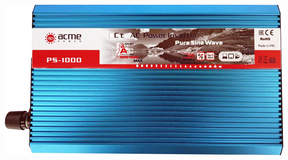 Преобразователь напряжения AcmePower AP-PS1000 (реальный синус, 1000 Вт)