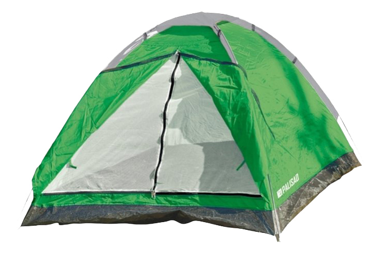 Палатка Palisad Camping двухместная зеленая/серая