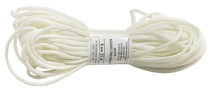Веревки, шпагаты, шнуры СИБРТЕХ 93819 шнур для вязания 100% полиэфир ширина 4 мм 50м джинс