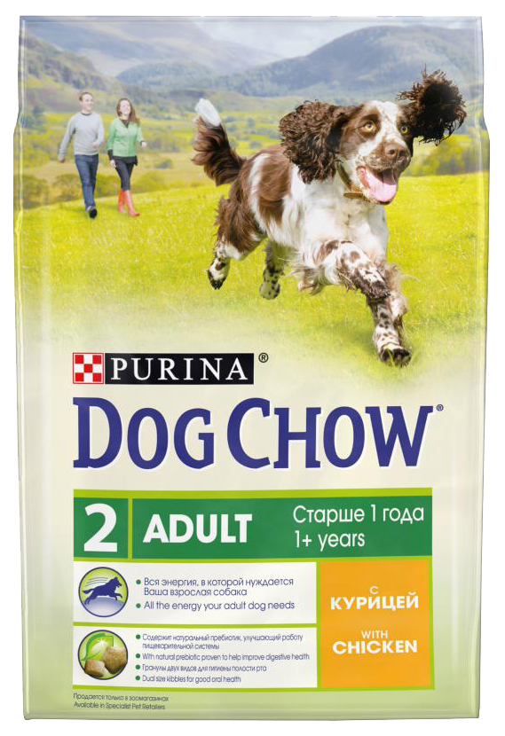 фото Сухой корм для собак dog chow adult, курица, 2,5кг