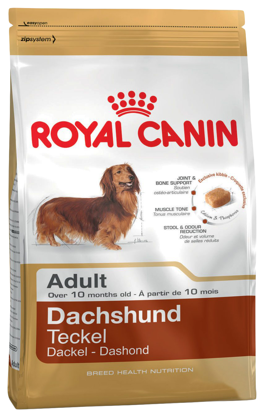 фото Сухой корм для собак royal canin dachshund adult, птица, 1.5кг