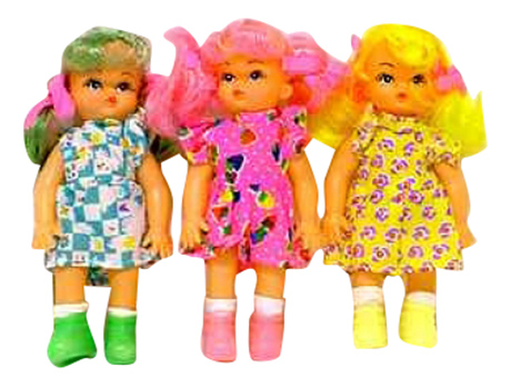 фото Набор из 3 кукол jennifier в платьях 16 см gratwest д8700