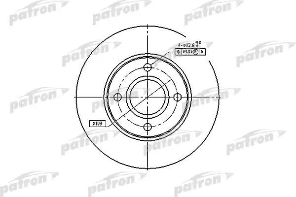 фото Тормозной диск patron pbd4036