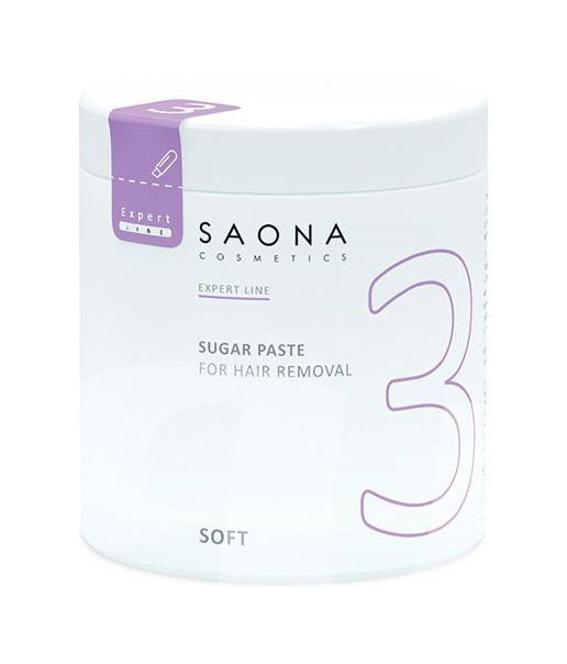Паста для шугаринга Saona Cosmetics № 3 Мягкая 1000 г mivlane сахарная паста для шугаринга и депиляции мягкая 200