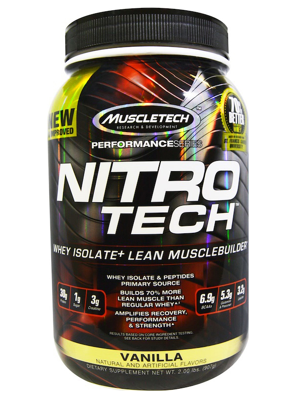 Протеин MuscleTech Nitro-Tech Performance Series, 907 г, vanilla