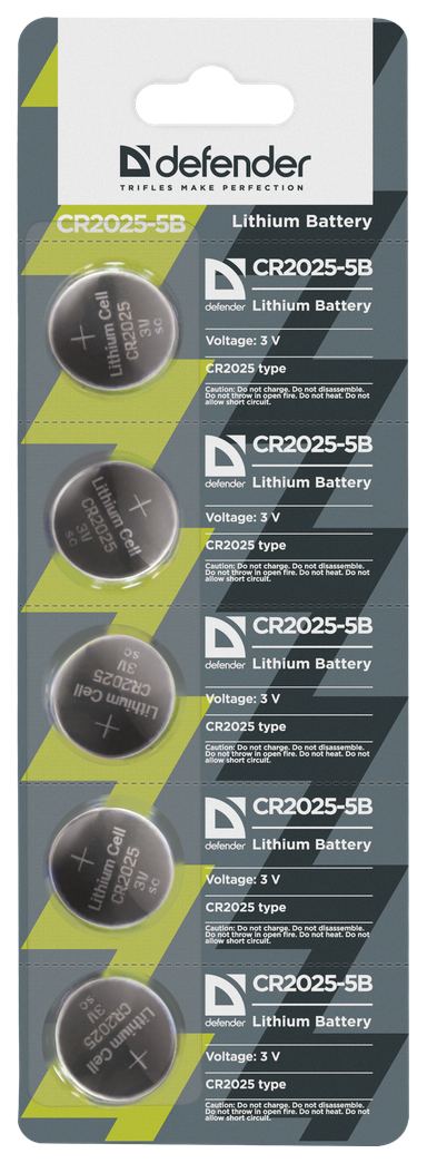 

Батарейка Defender CR2025 5 шт, CR2025