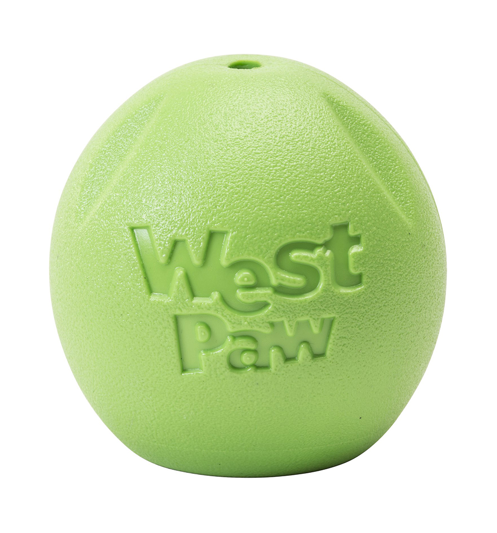 фото Игрушка для лакомств для собак zogoflex мячик rando, зеленый, 9 см
