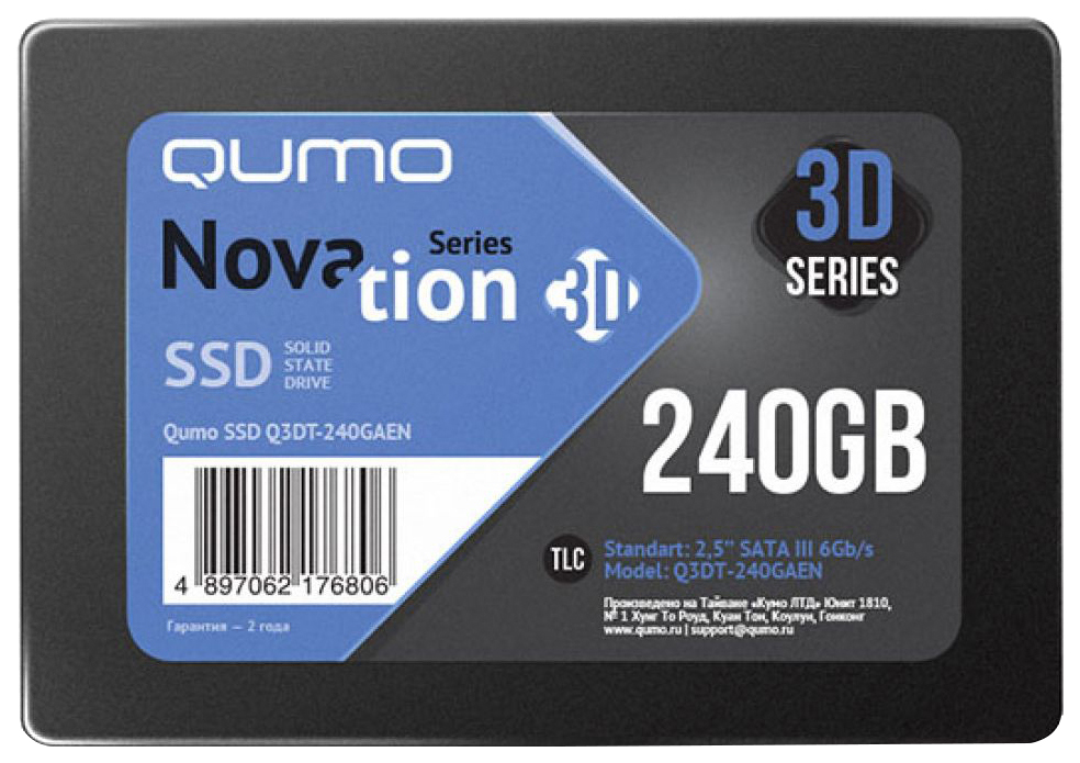 

SSD накопитель QUMO Novation 2.5" 240 ГБ (Q3DT-240GAEN), Novation
