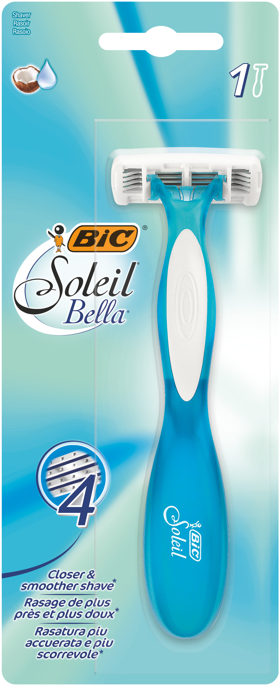 

Станок для бритья BIC Soleil Bella 1 шт, soleil Bella