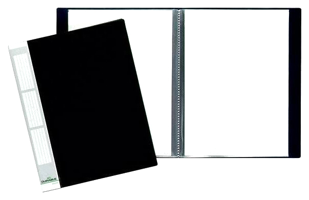 Папка с 20 файлами Durable Duralook, A4, форзац 17 мм, Черный