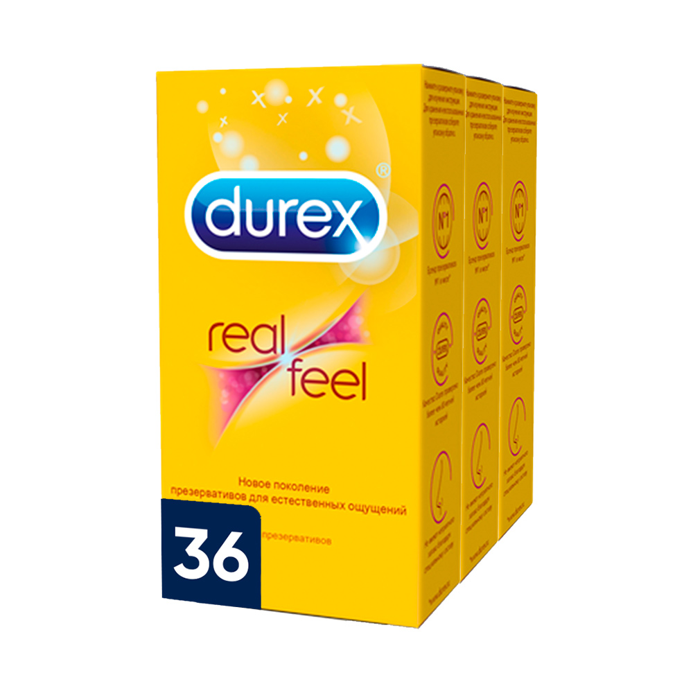 фото Набор презервативов durex real feel естественные ощущения 3х12 шт