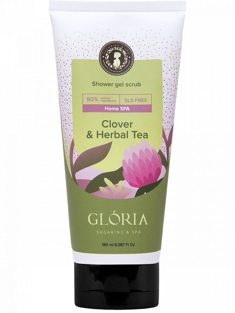 Гель-скраб для душа GLORIA Клевер и травяной чай 180 мл Sugaring & Spa