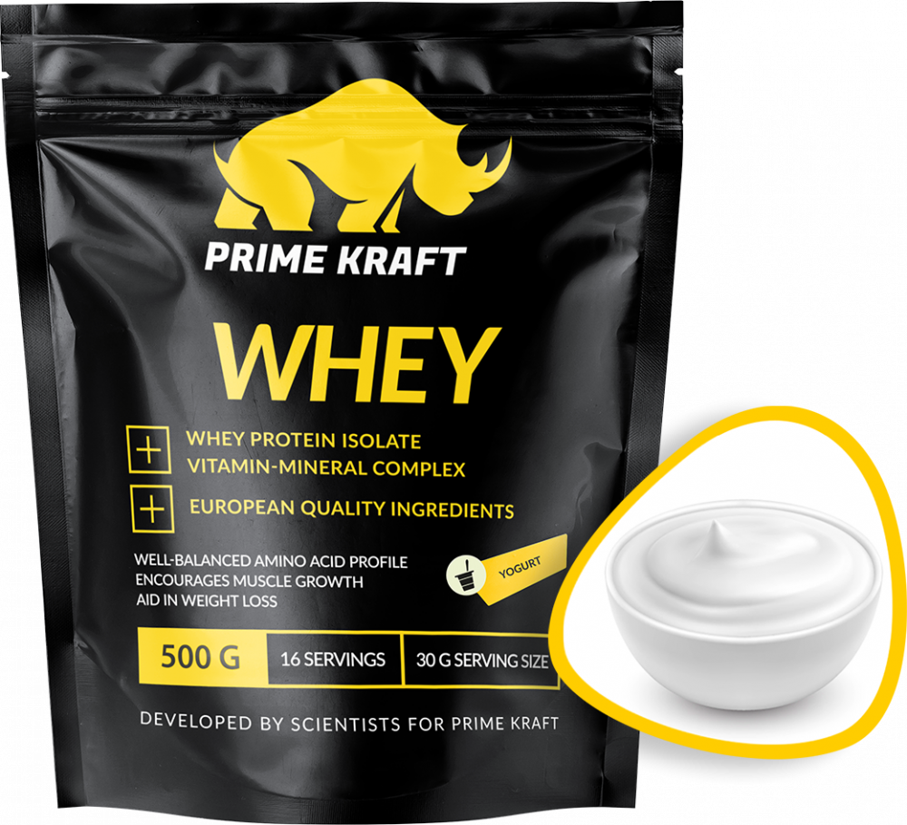 Протеин Prime Kraft Whey, 500 г, банановый йогурт