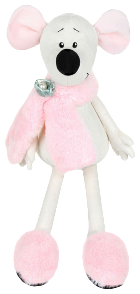 фото Мягкая игрушка "крыса василиса в розовом шарфике и тапочках", 23 см maxitoys